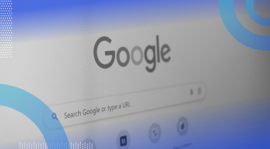 The Google homepage and search bar