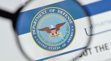 Image of button with Department of Defense logo.