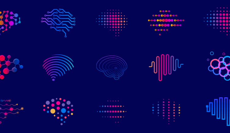 Образец мозга в разных стилях искусственного интеллекта.