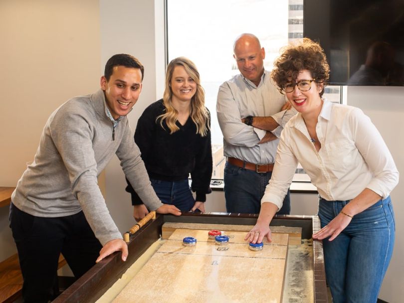 PitchBook playing shuffleboard