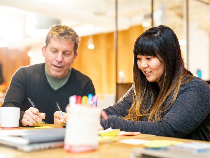 Employees meet at Arity