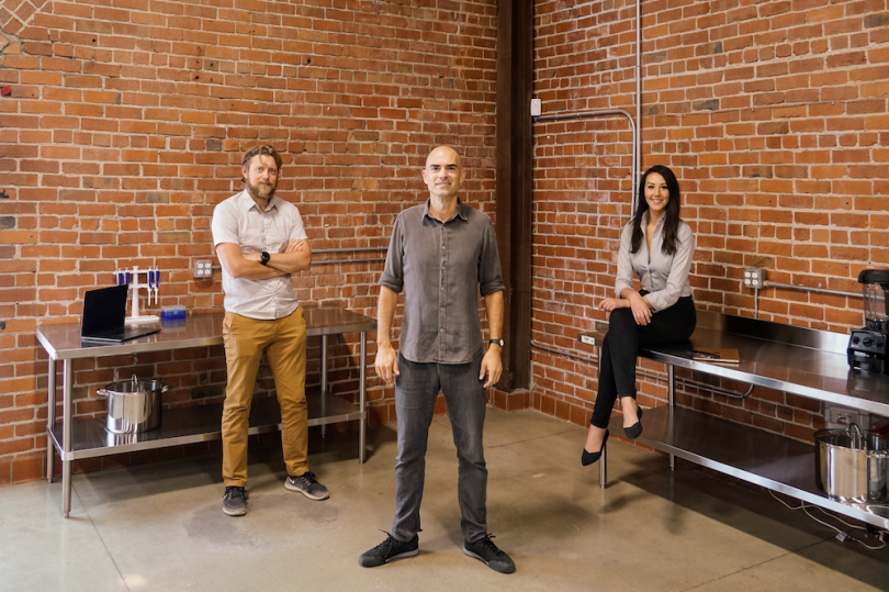 A photo of the Climax Foods team, Oliver Zahn, center.