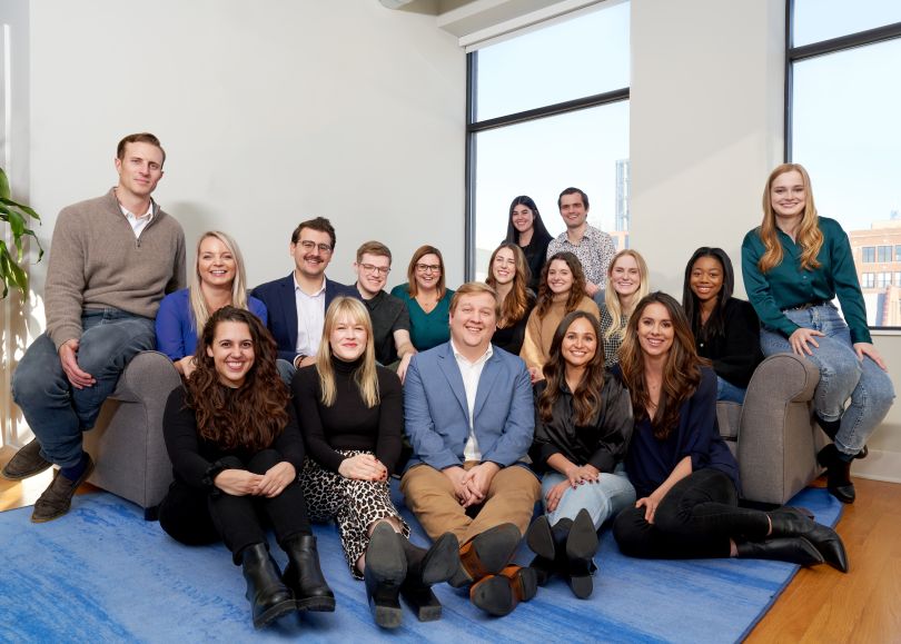A group of Accelerated employees in the office.