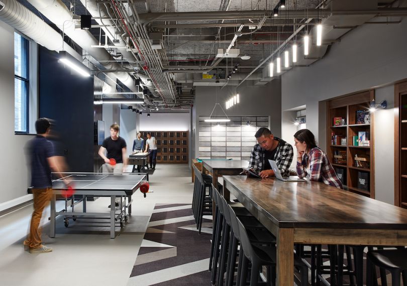 ActiveCampaign team members working in their office