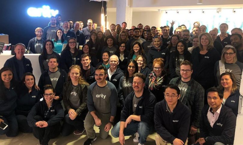 Arity team posing for group photo