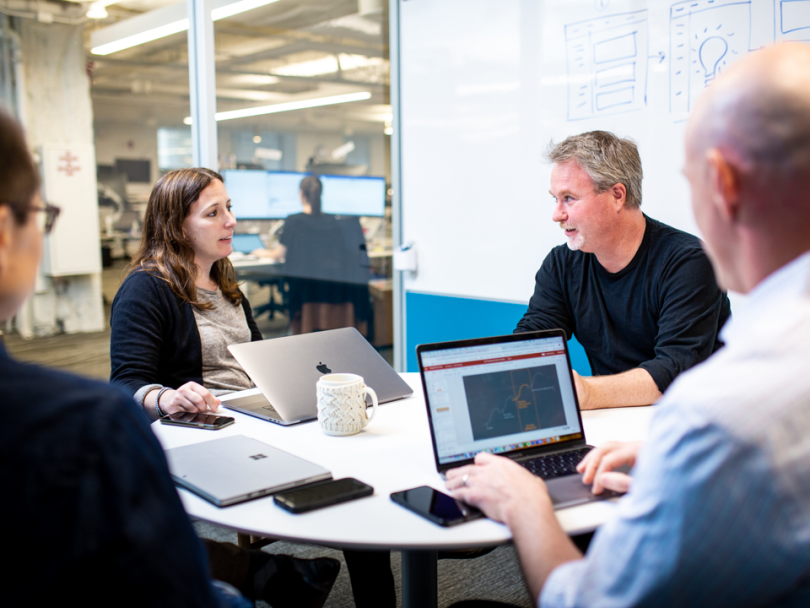 Relativity's Brian Hunt with team members