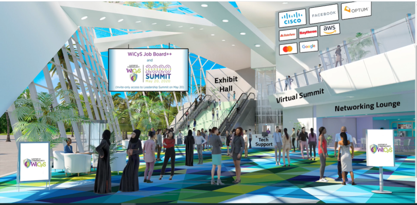 WiCyS Virtual 20 Event lobby 