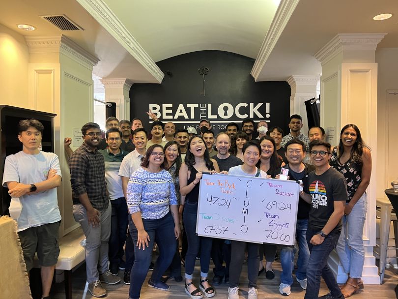 A group of Clumio employees during a team outing.