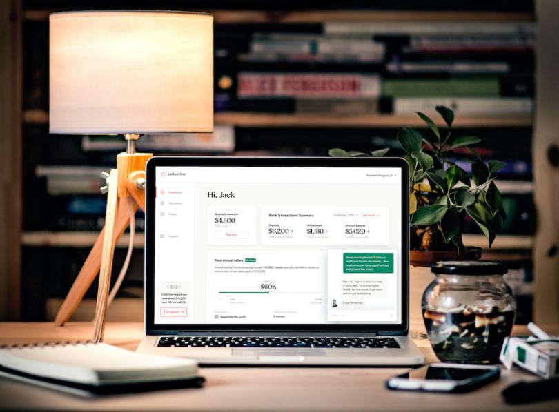 A photo of the Collective platform's interface.