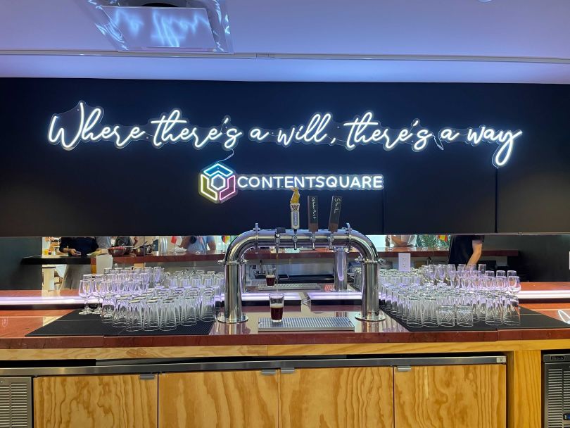 Contentsquare company office bar