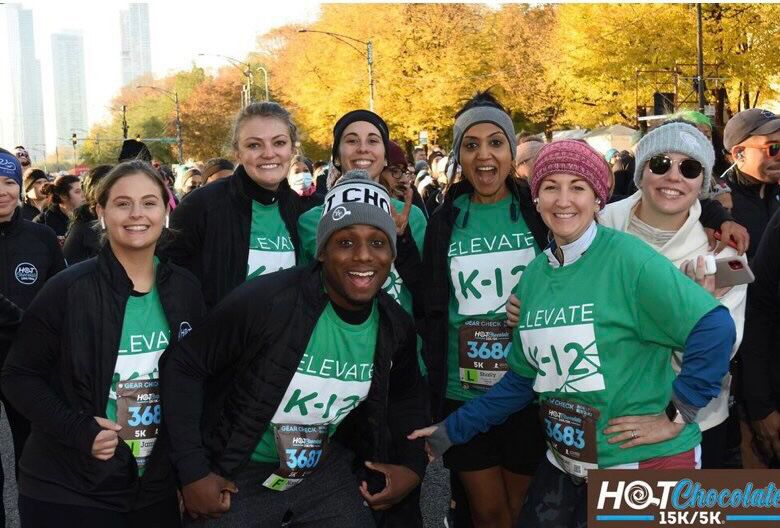 Elevate K-12 team members at a 5K run