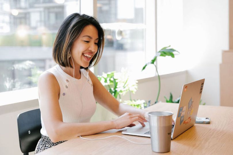 Flatiron School school employee working at home