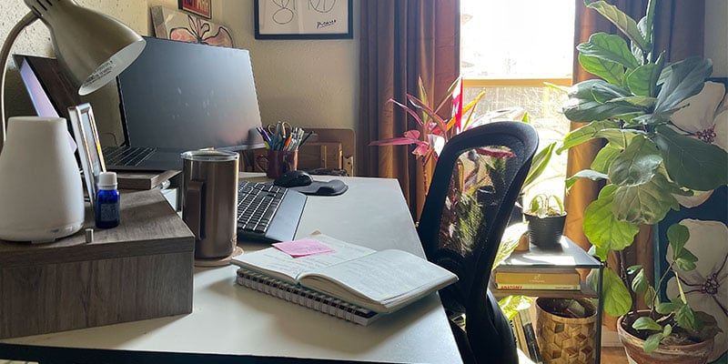 Flexe team member's home office workspace