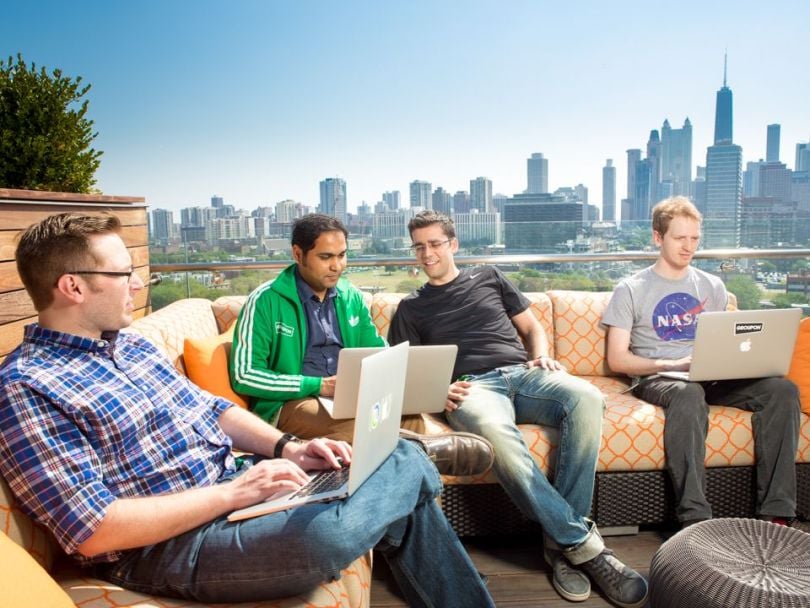 Groupon Chicago rooftop deck