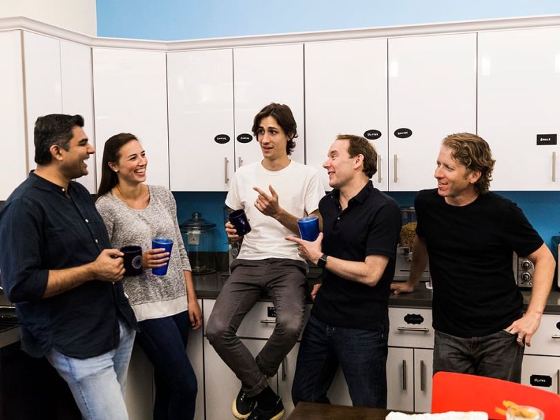 UX Designer Ambroise spends time with his coworkers in the office