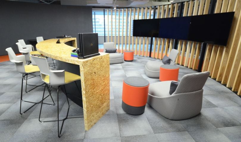 HERE Technologies game room