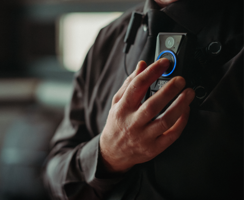 person wearing halo bodycam