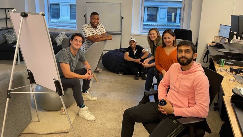 team in an office