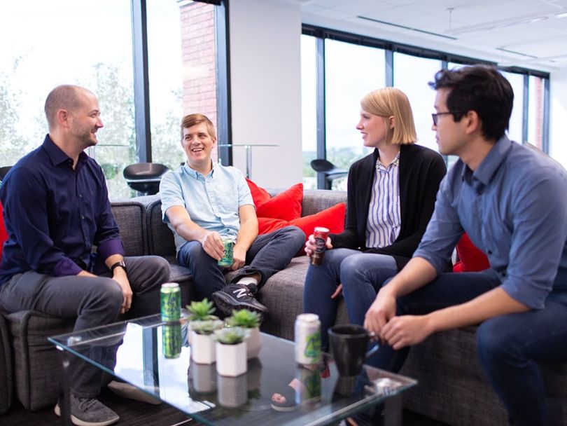 Matt Miller with teammates