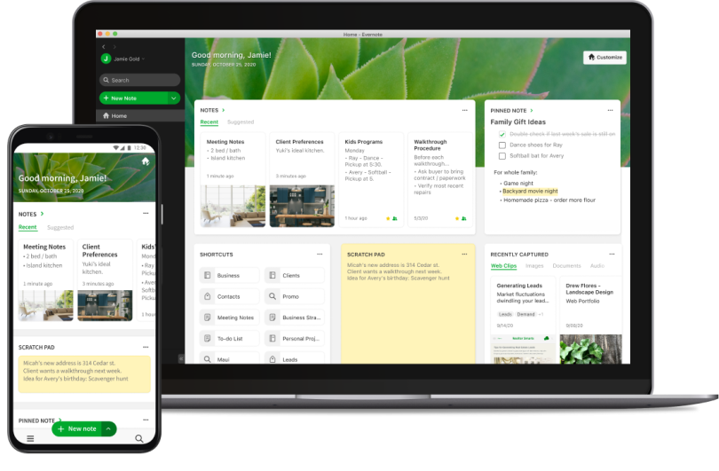 An image of an evernote design system