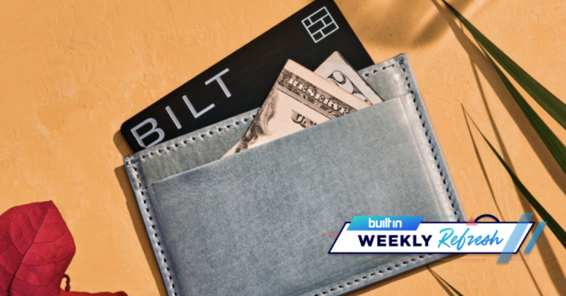 A Bilt Mastercard inside a billfold.