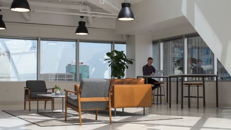 Work area in Punchkick Interactive office