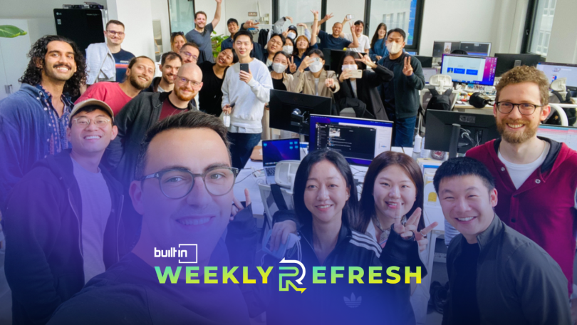 Speak’s team gathers for a photo in the office