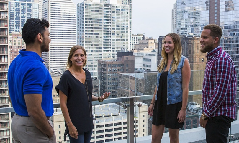 STATS team on a balcony