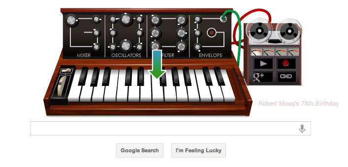 Google screen shot of Moog Tribute