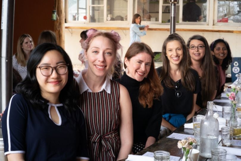 CognitiveScale team members at dinner
