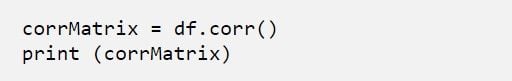 Code to create a correlation matrix. 