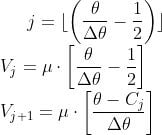 Calculation for the jth bin.