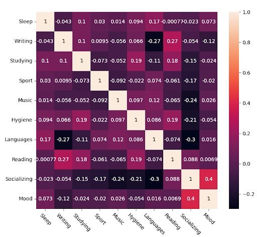 Raw Spearman's rank correlation matrix.