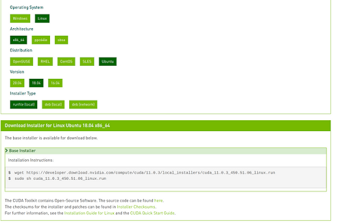 CUDA download for Linux