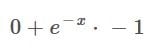 The chain rule applied on the denominator of the Sigmoid function