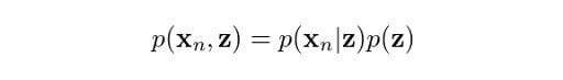 Product probability rule equation.