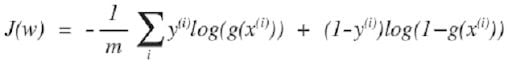 Cost function for logistic regression.