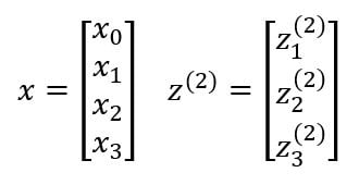 outputs of a neural network model in the form of a vector