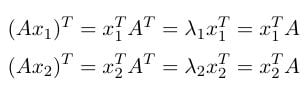 Equation 1.11 and 1.12 for symmetric matrix