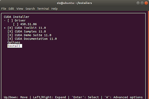 CUDA installer code for Linux