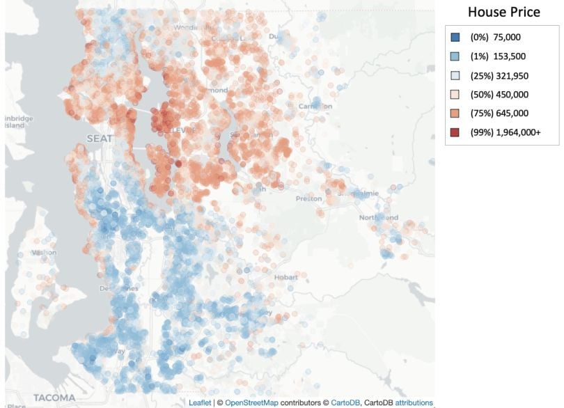 train test split housing prices map