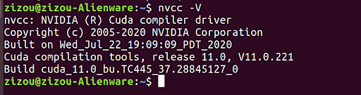 CUDA installation confirmation for Linux. 