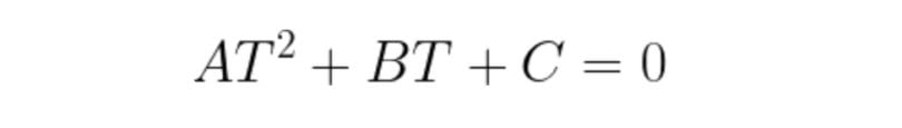 T calculation equation. 