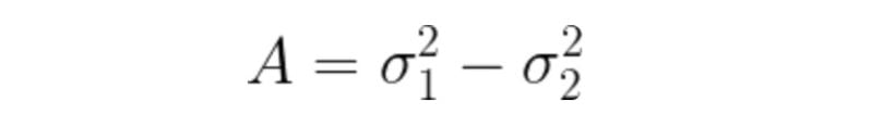 Calculation for A variable. 