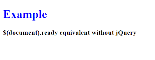 Example text output from the previous document ready method code.