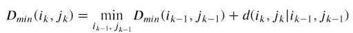 Equation to find the optimal path to i_k, j_k plots 