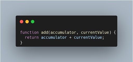 JavaScript reduce define function code