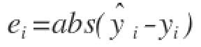 Calculation for the error of each example i