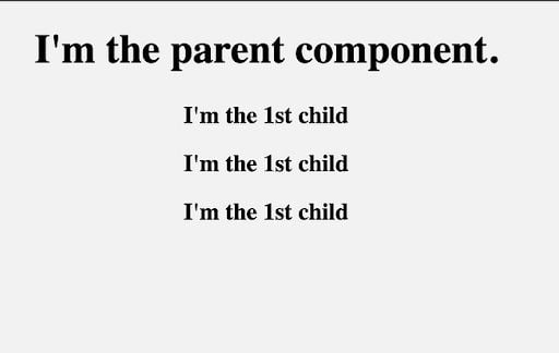 Output in react repeating the same line "I'm the first child"