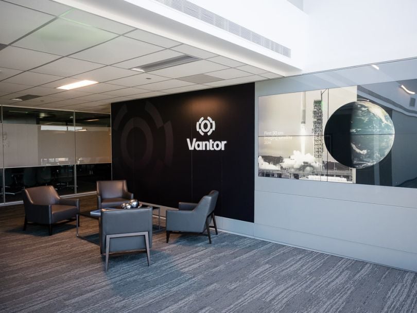 Lounge space inside the Vantor office